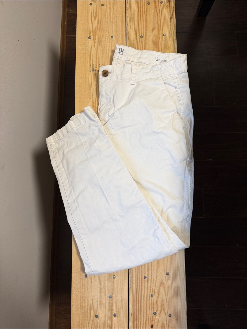 GAP White Casual Khaki Pants